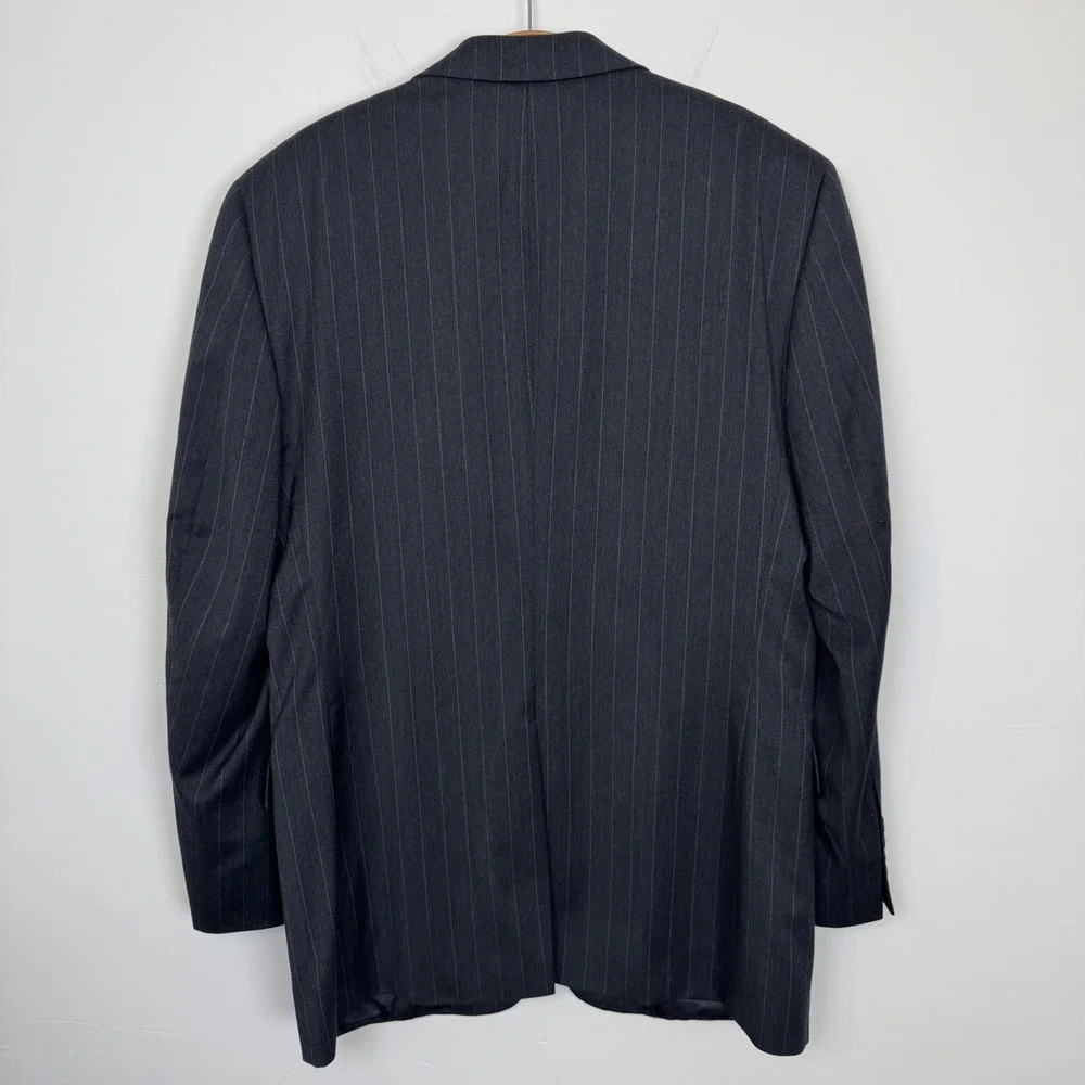 Jos A Bank Signature Collection 42L Wool Pinstripe Blazer Charcoal Grey Gordon‎